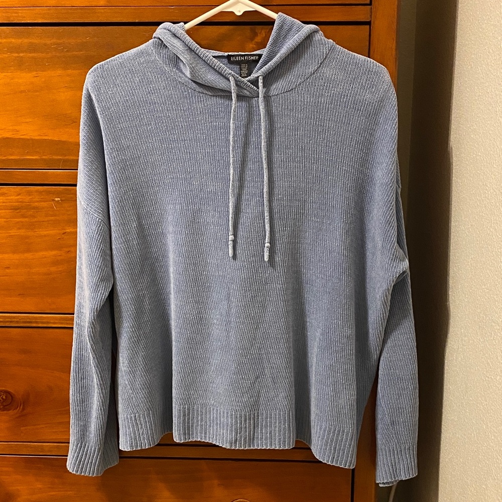 Eileen Fisher Organic Cotton Chenille Hoodie Top